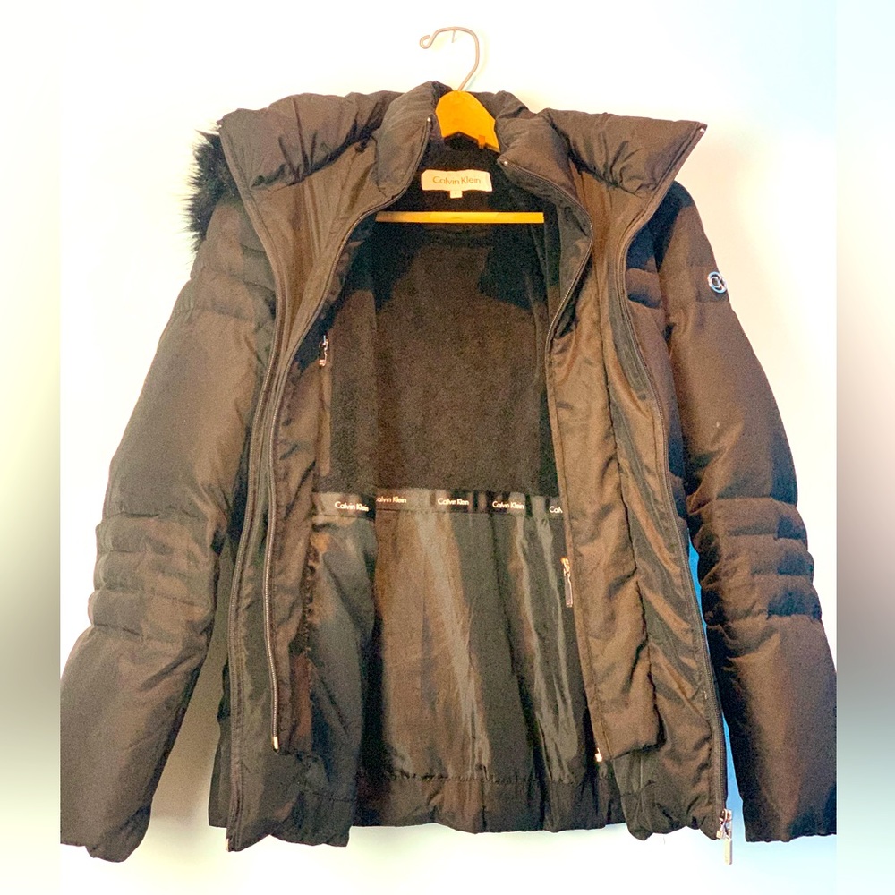 Women’s Black Calvin Klein Winter Jacket size Large - classic style and comfort